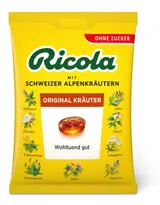 Ricola Bylinný originál Švýcarské bylinné bonbóny bez cukru  75g