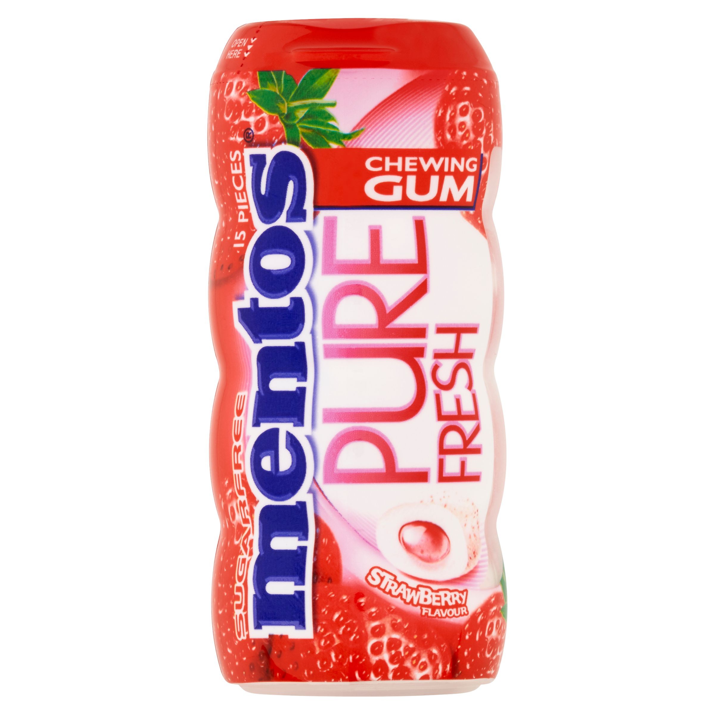 Mentos Pure Fresh žvýkačka s tekutou náplní s jahodovou příchutí 15 ks 30g