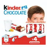 Kinder Chocolate Tyčinky z mléčné čokolády s mléčnou náplní 4x12,5 g