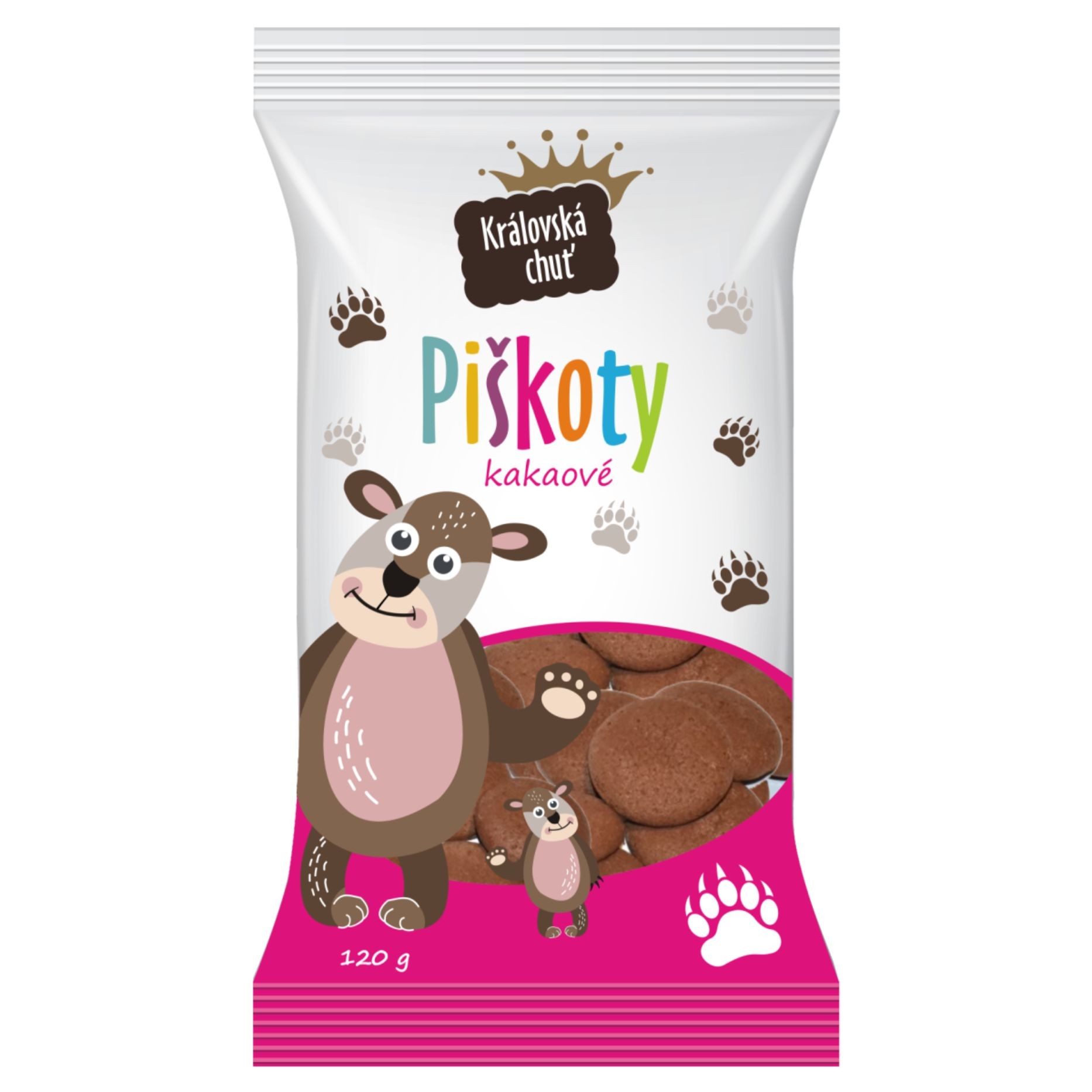 Královská chuť Piškoty kakaové 120g