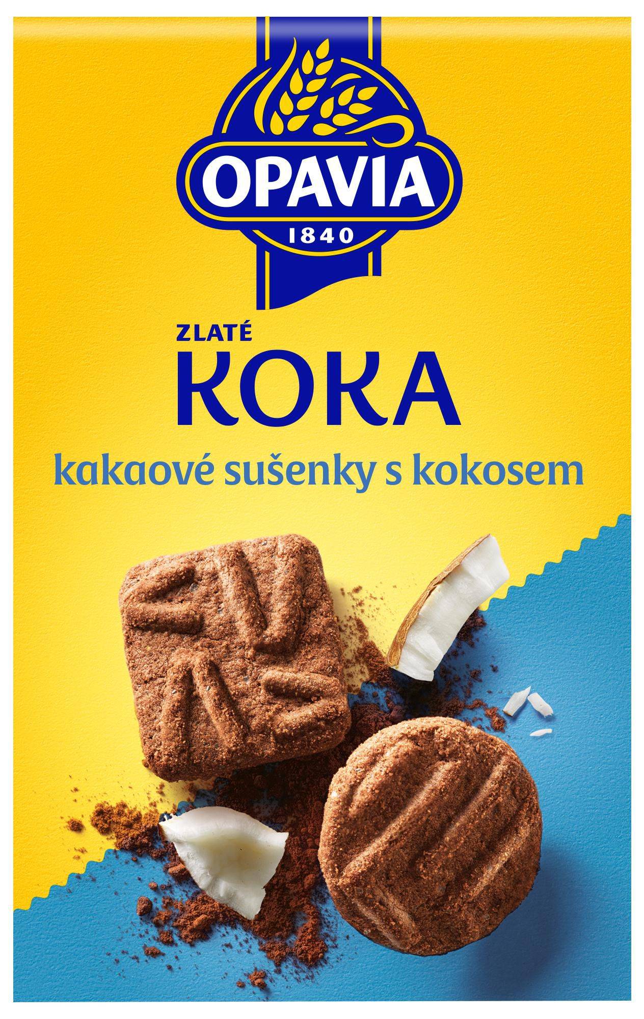 Opavia sušenky Zlaté Koka s kokosem a kakaem 180g