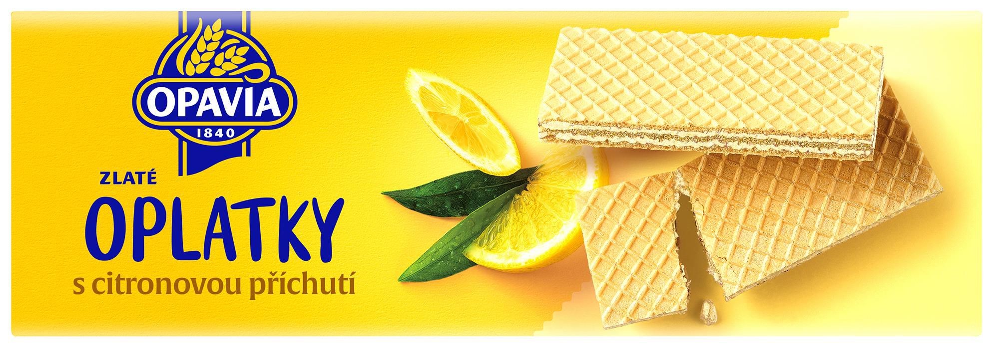Opavia Oplatky Zlaté citronová příchuť 146g