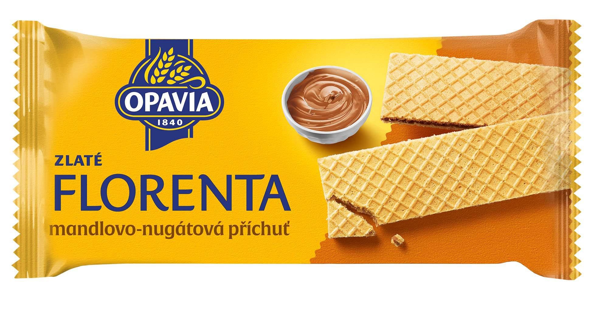 Opavia oplatky Zlaté Florenta  mandlovo-nugátová náplň 112g
