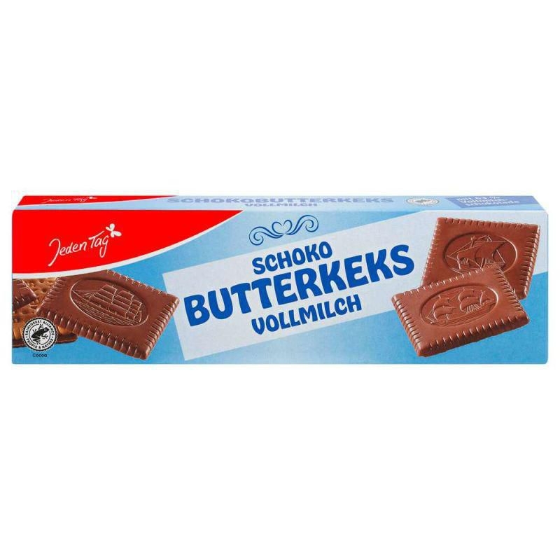 Jeden Tag Keksy s mléčnou čokoládovou polevou 125g