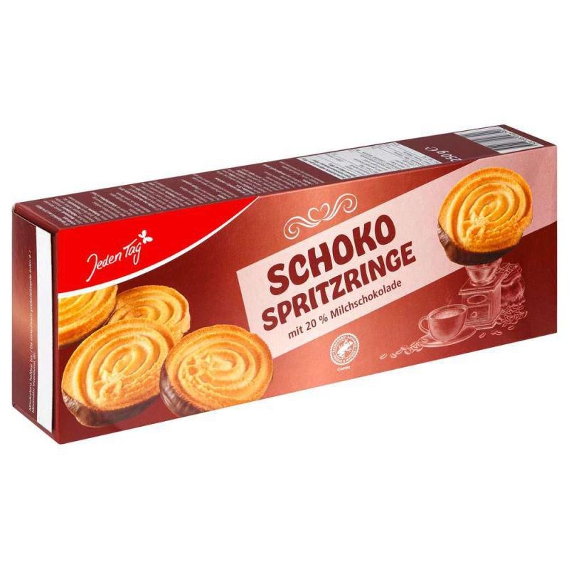 Jeden Tag Křehké sušenky s mléčnou čokoládou 250g
