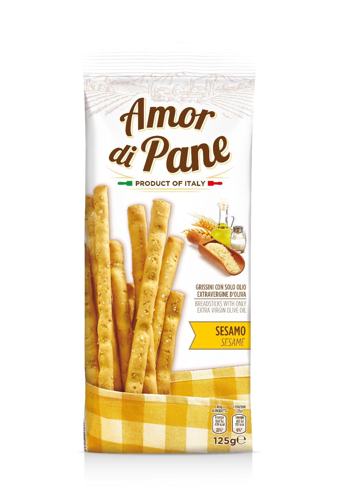 Grissini Amor di Pane Sesame 125g