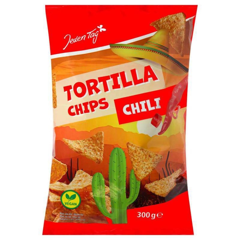 Jeden Tag Tortilla chips chilli 300g