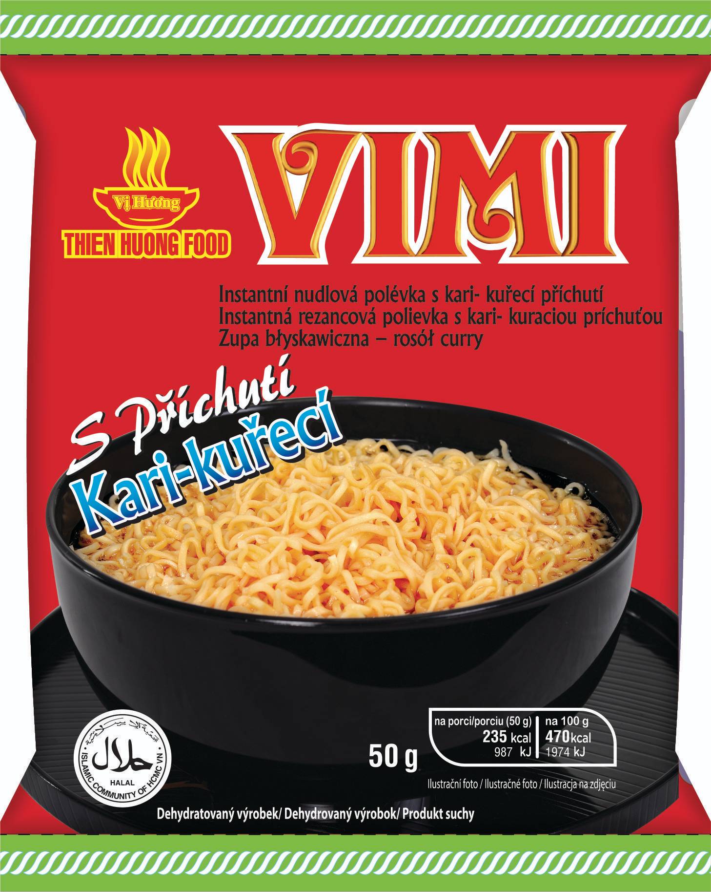 Vimi Instantní nudlová polévka kari-kuřecí 50 g