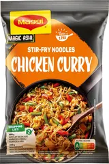 Maggi Nápady Nudle z pánve kuře na kari se zeleninou sáček 185 g