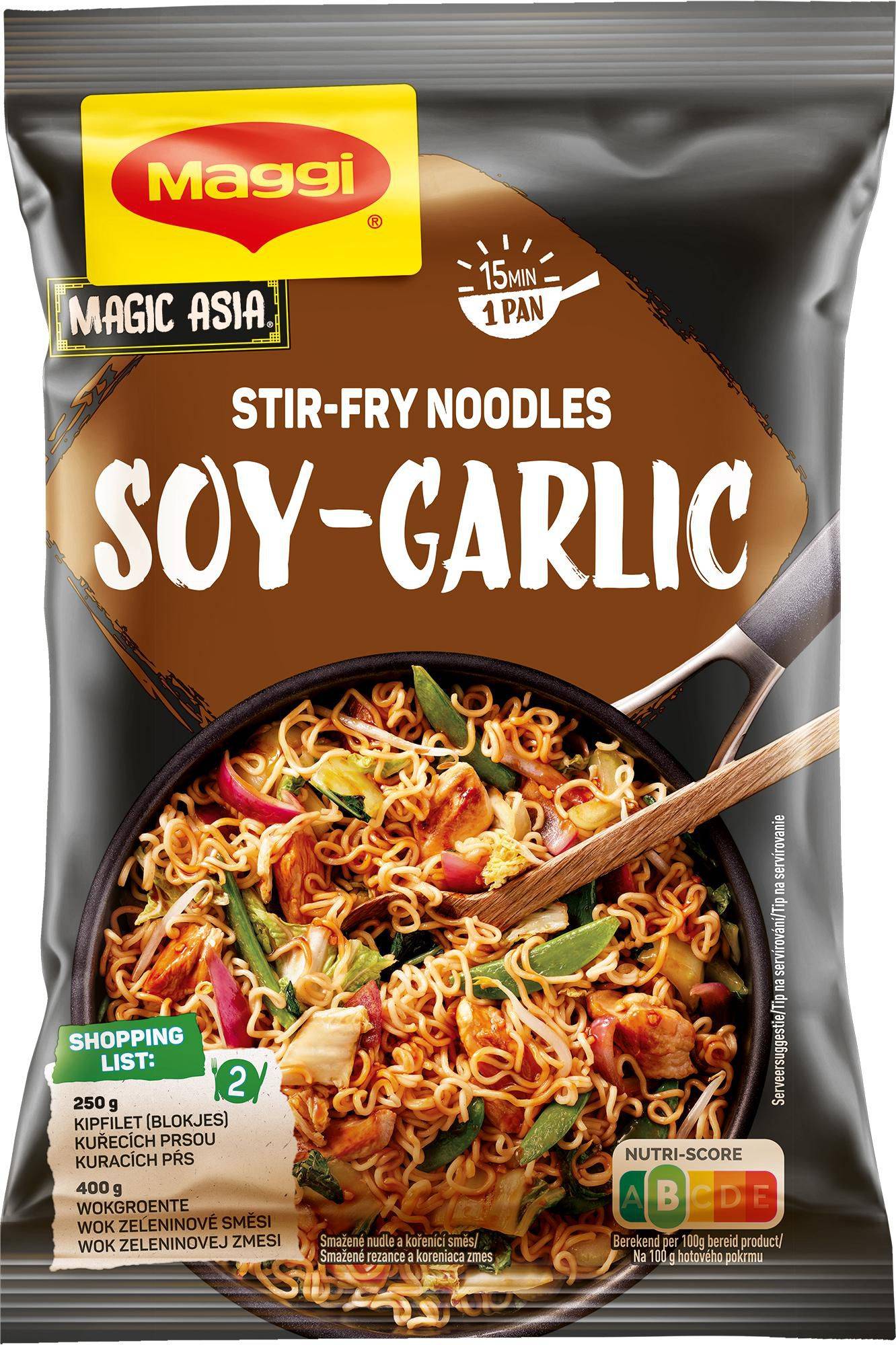 Maggi Nápady Nudle z pánve Kuře s česnekem a zeleninou 185 g