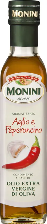 Monini Dresink s extra panenským olivovým olejem s chilli a příchutí česneku 250 ml