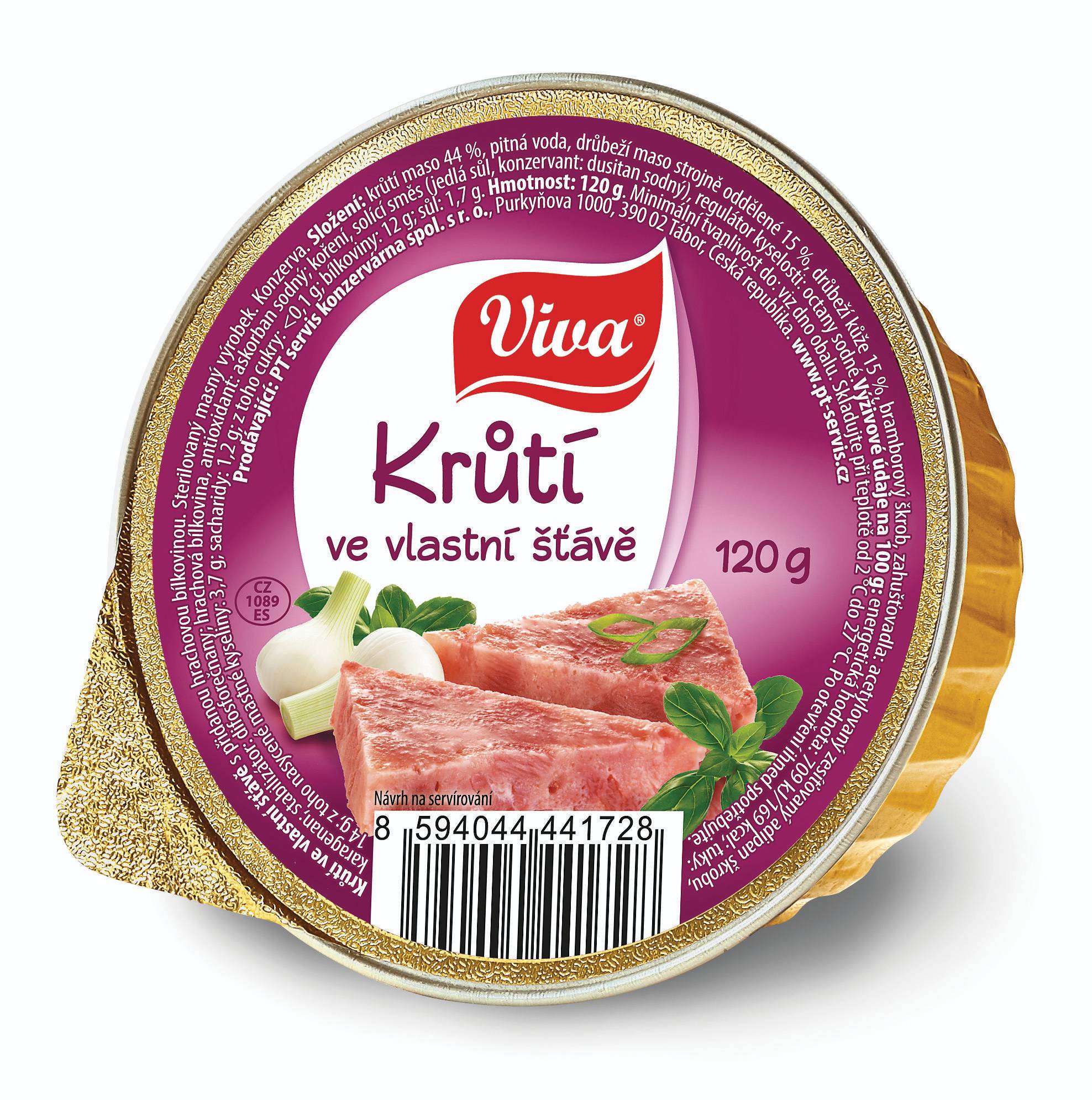 Viva Krůtí maso ve vlastní šťávě 120 g