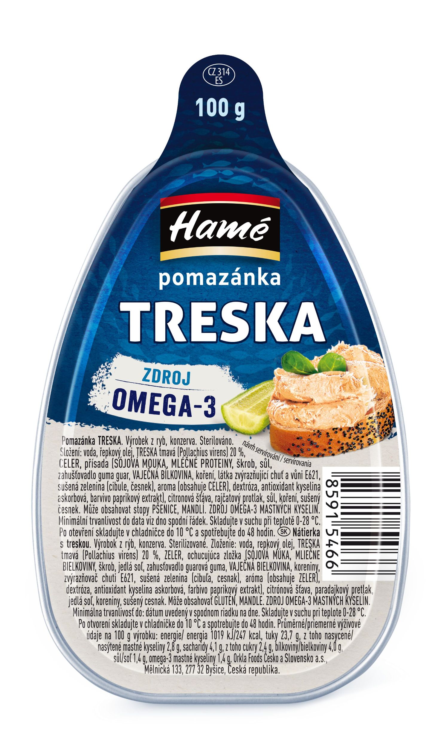 Hamé Pomazánka treska 100g