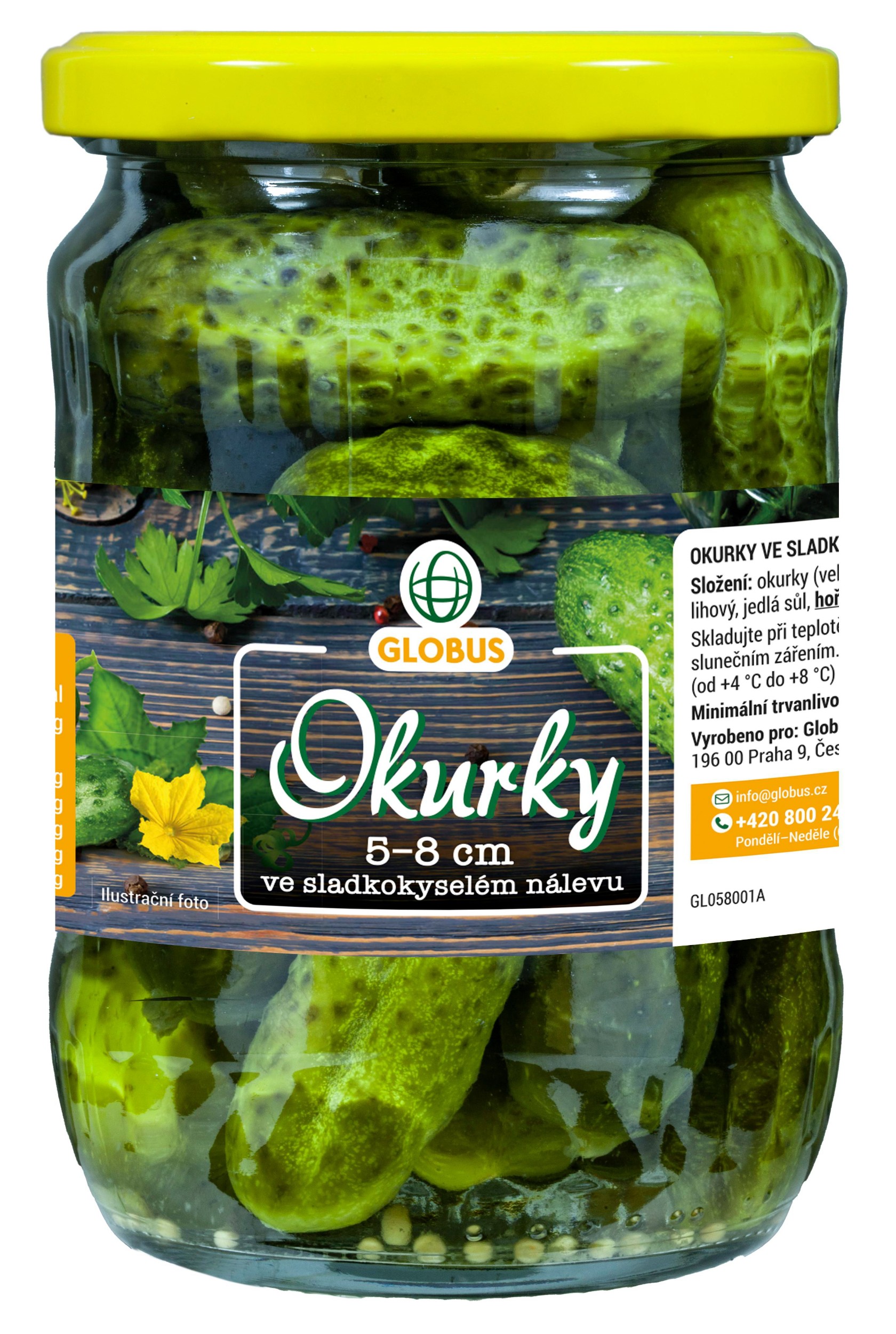 Okurky 5-8 cm 540 g