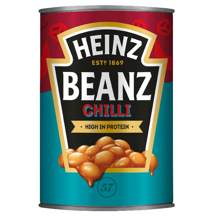 Heinz Fiery chilli bílé fazole v rajčatové omáčce 390 g