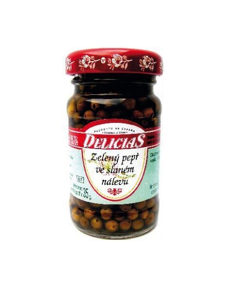 Delicias Zelený pepř ve slaném nálevu 50 g