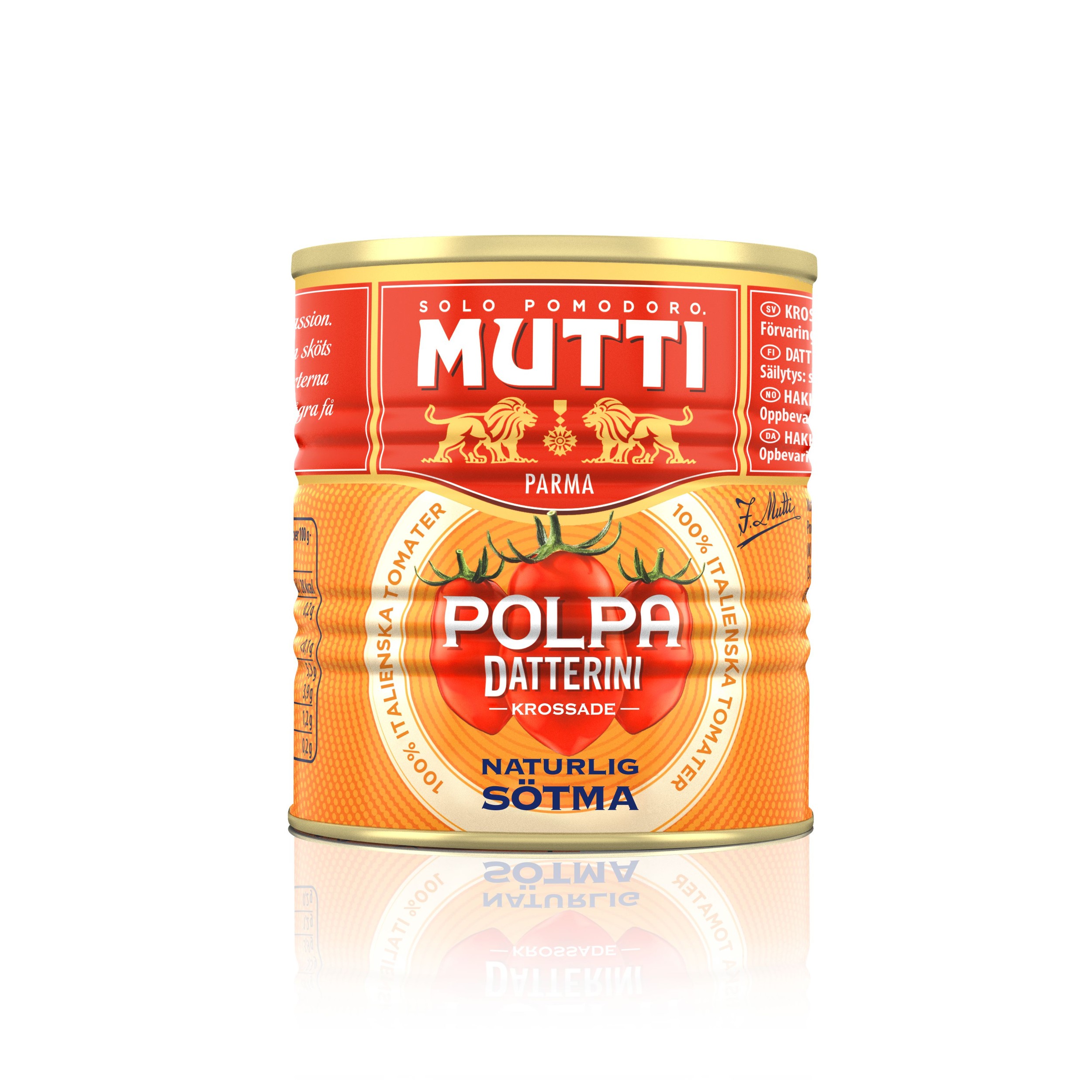 Mutti Krájená rajčata Baby Roma plech 300 g