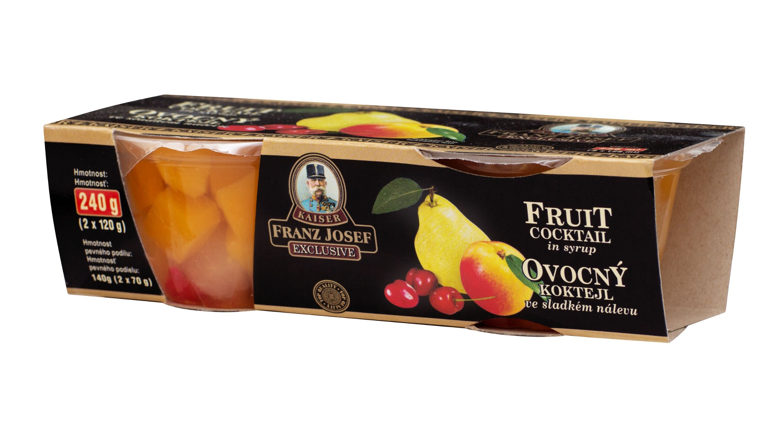 Franz Josef Kaiser Ovocný koktejl ve sladkém nálevu 2x120g
