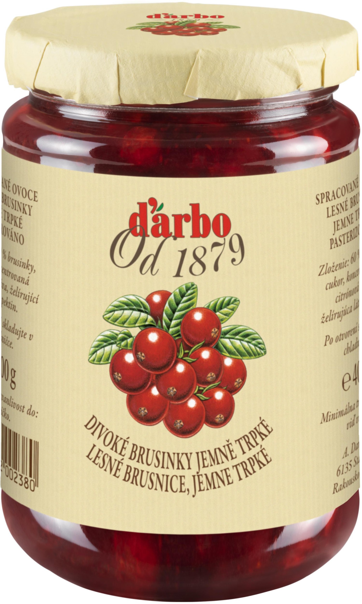 Darbo Brusinkový kompot 400g