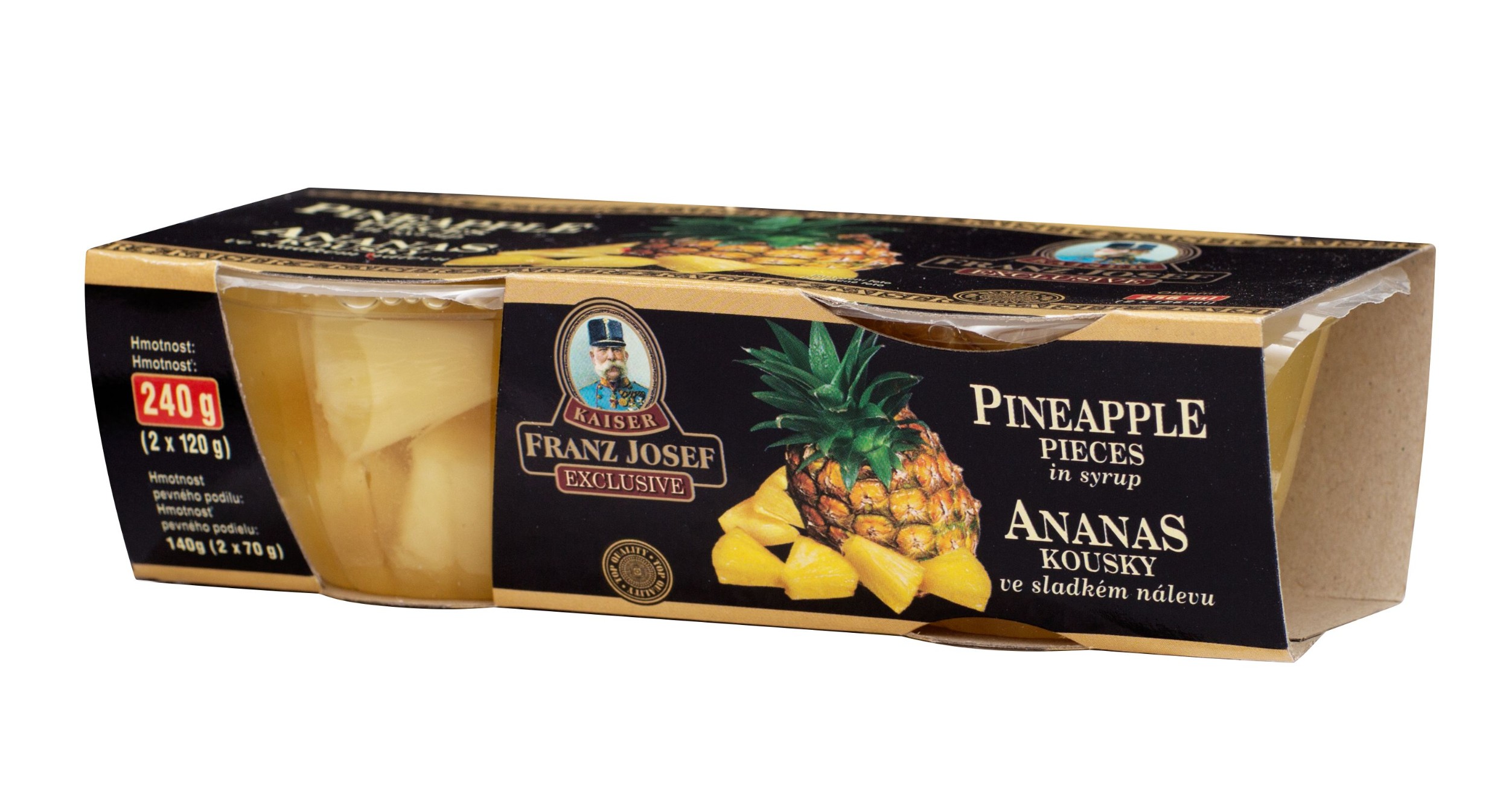 Franz Josef Kaiser Ananas kousky ve sladkém nálevu 2x120g