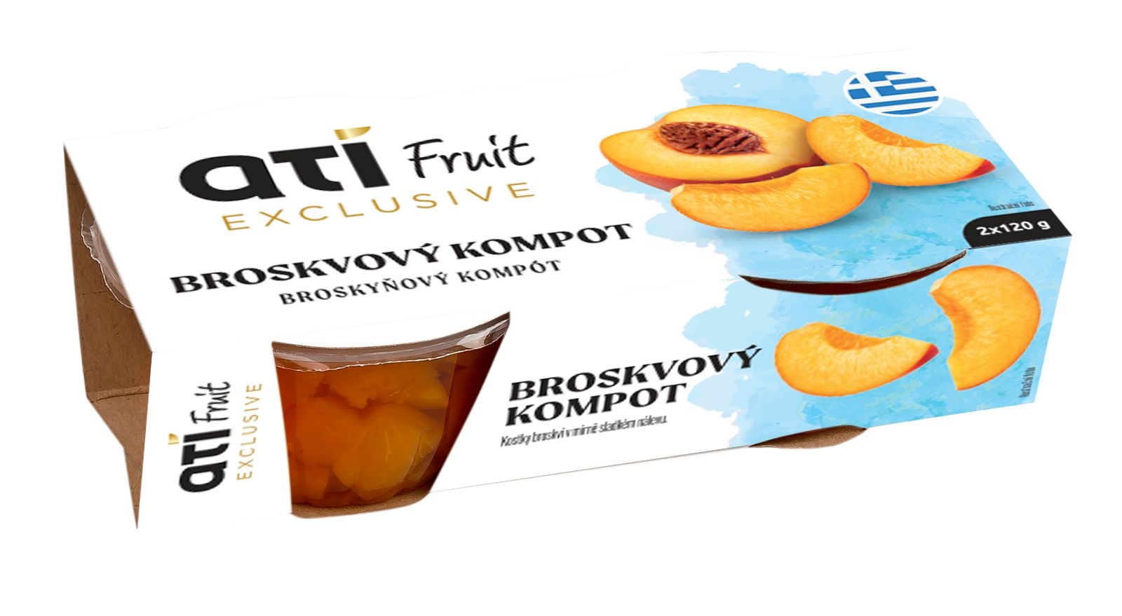 ATI Delicates Fruit Exclusive Broskvový kompot 2x120 g