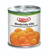 Videca Mandarinky v hroznové šťávě bez přidaného cukru 300g