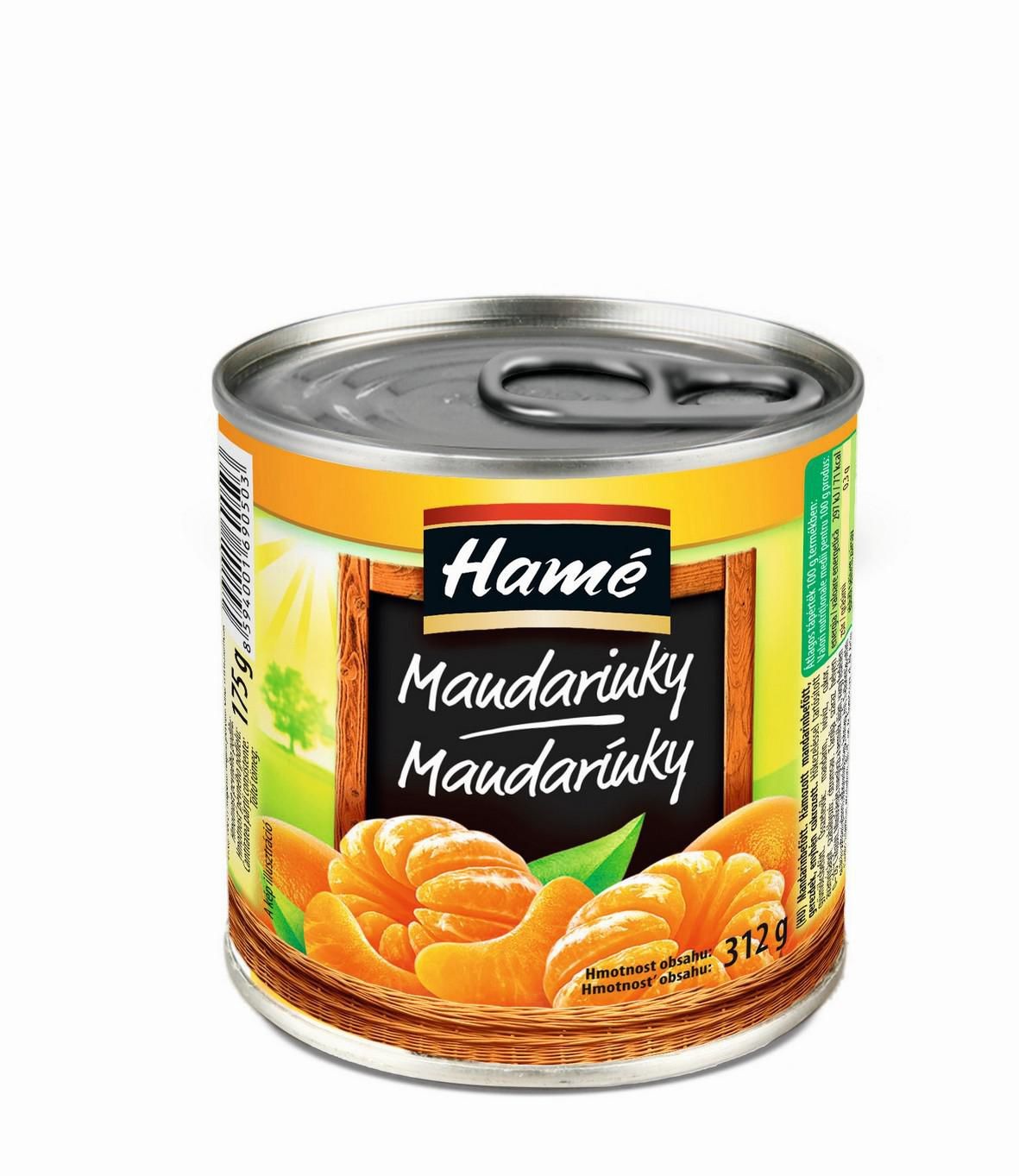 Hamé Mandarinky ve sladkém nálevu 312 g