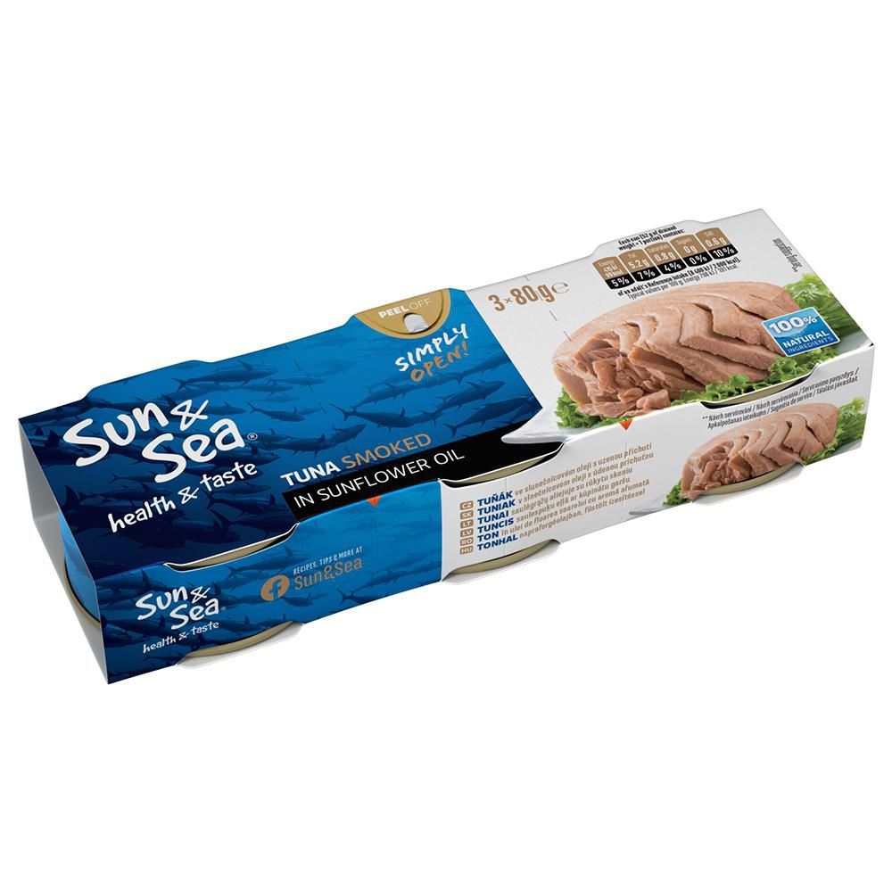Sun & Sea Tuňák zauzený ve slunečnicovém oleji 3x80 g