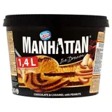 Manhattan Ice Dream mražený krém čokoládovo-karamelový s kousky pražených arašídů 1400 ml