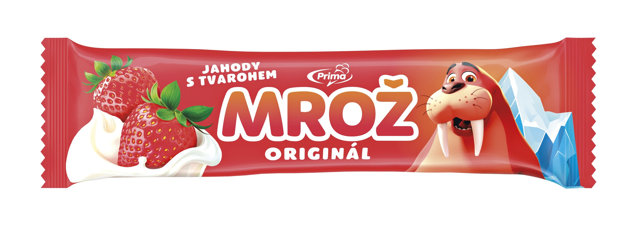 Prima Mrož Jahodový s tvarohem v kakaové polevě 45 ml