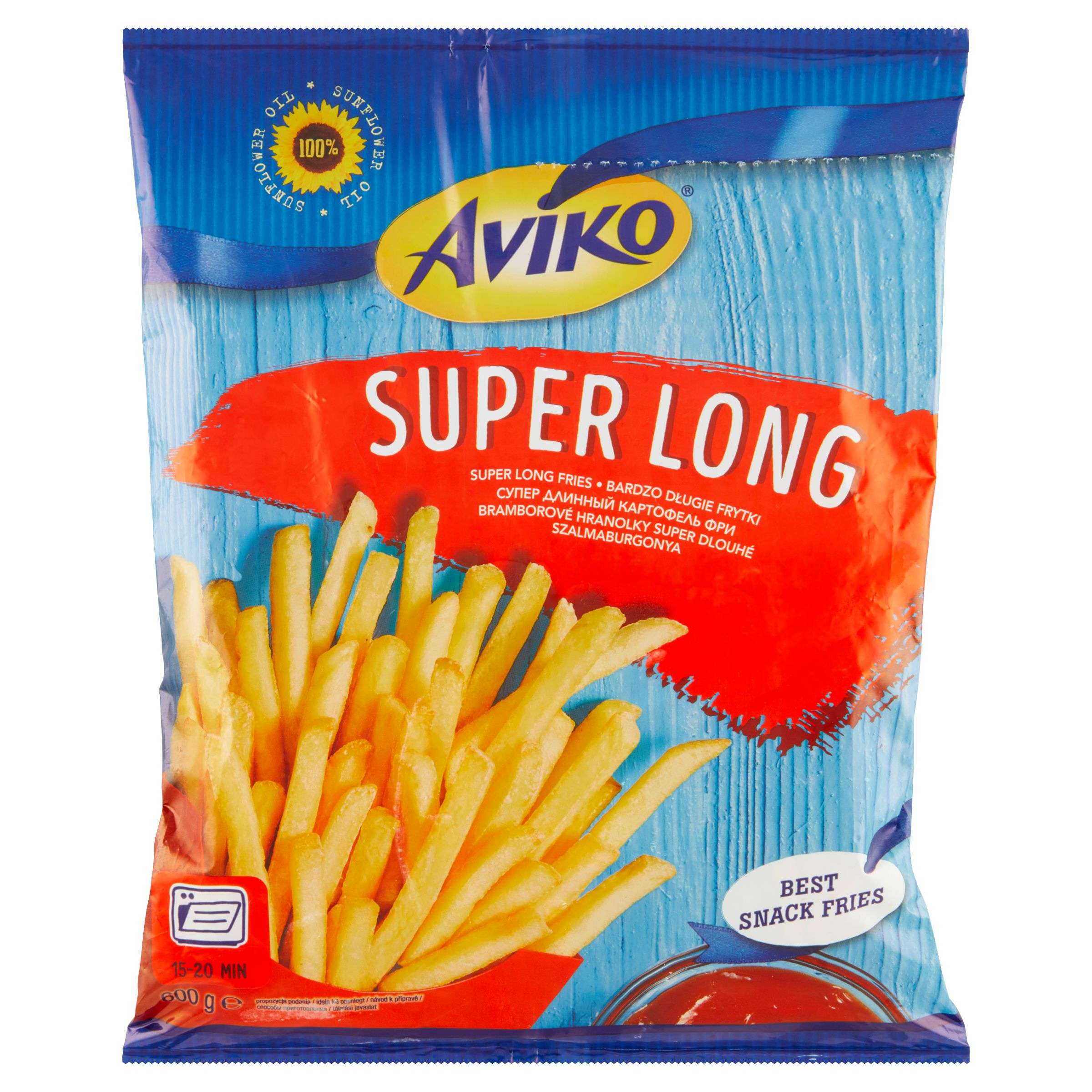 Aviko Super Long Bramborové hranolky super dlouhé mražené 600g