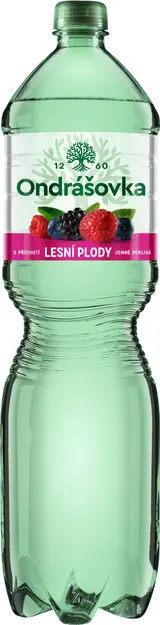 Ondrášovka Jemně perlivá minerální voda lesní plody 1,5 l