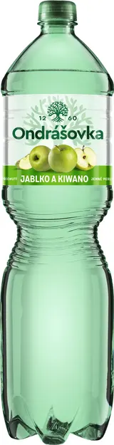 Ondrášovka Jemně perlivá minerální voda s příchutí kiwano & jablko 1,5 l
