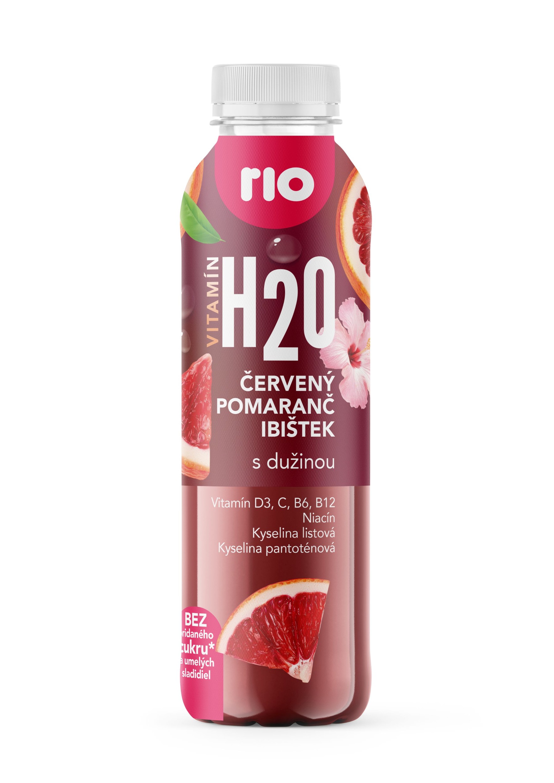 Rio H2O červený pomeranč - ibišek 0,4l