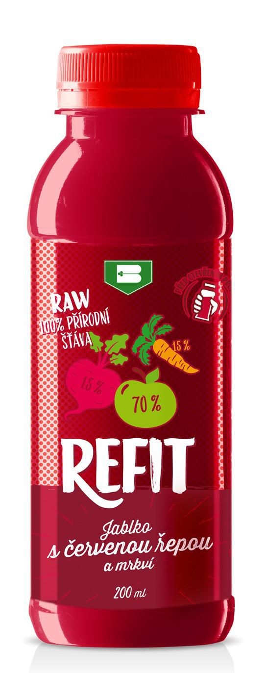 Refit jablko, červená řepa, mrkev 200 ml