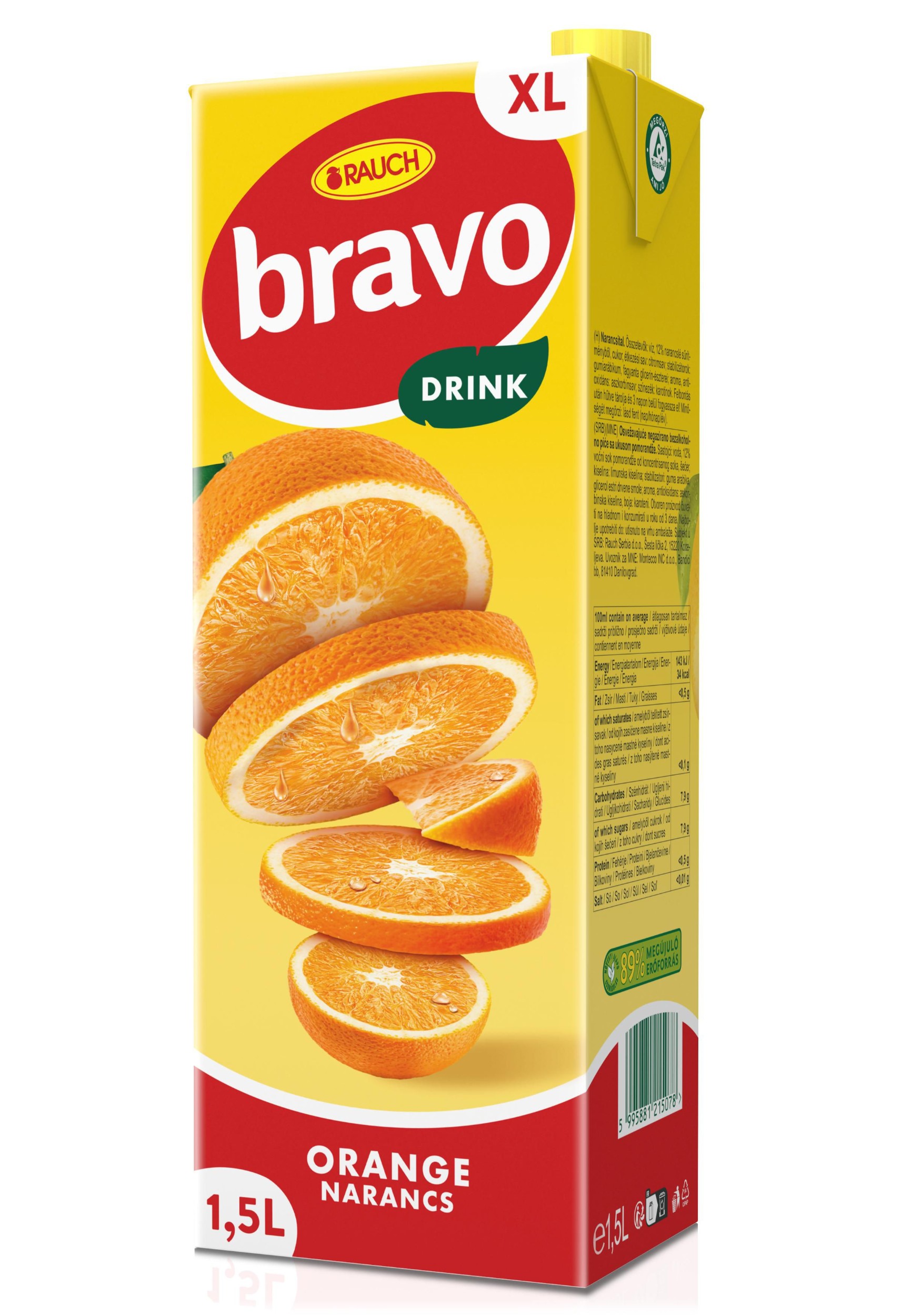 Bravo s příchutí pomeranče 1,5l
