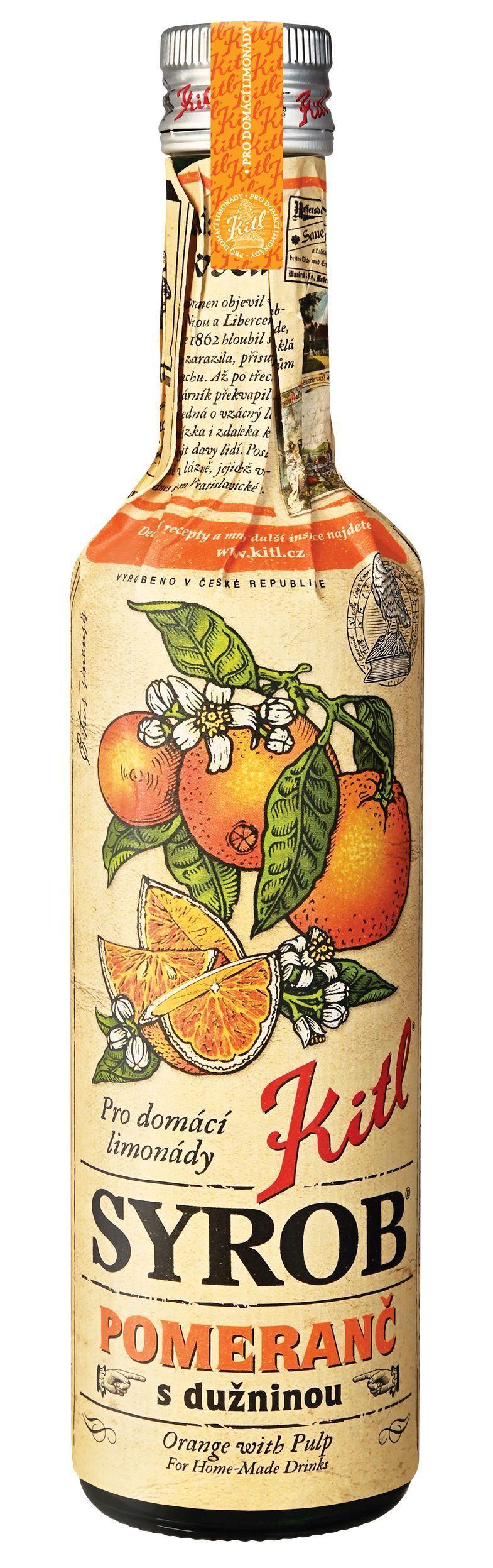 Kitl Syrob Pomeranč s dužninou 500 ml