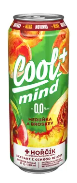 Cool + Mind 0,0% příchuť meruňka broskev 0,5l