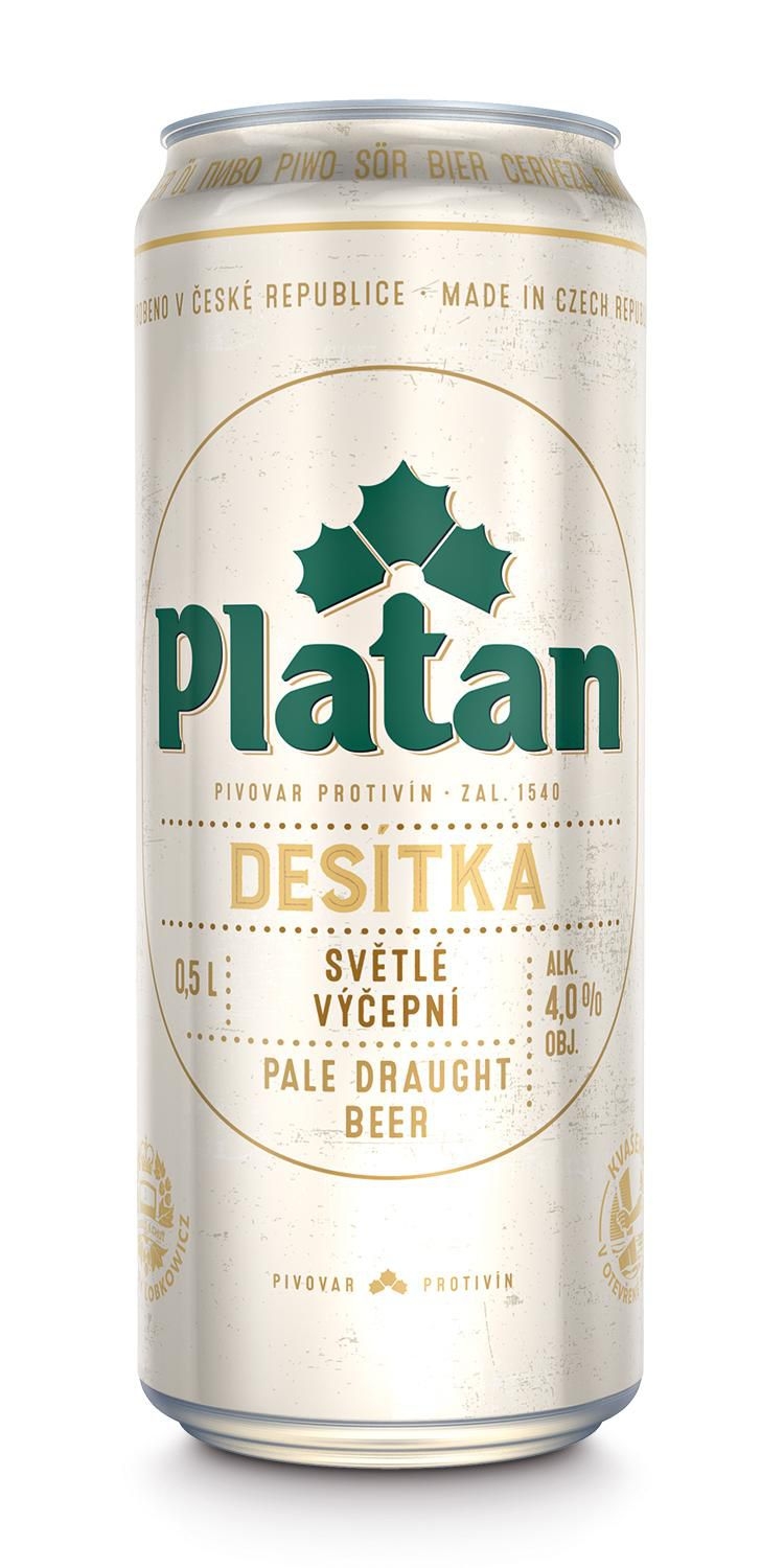 Platan 10° pivo světlé výčepní pivo 0,5 l