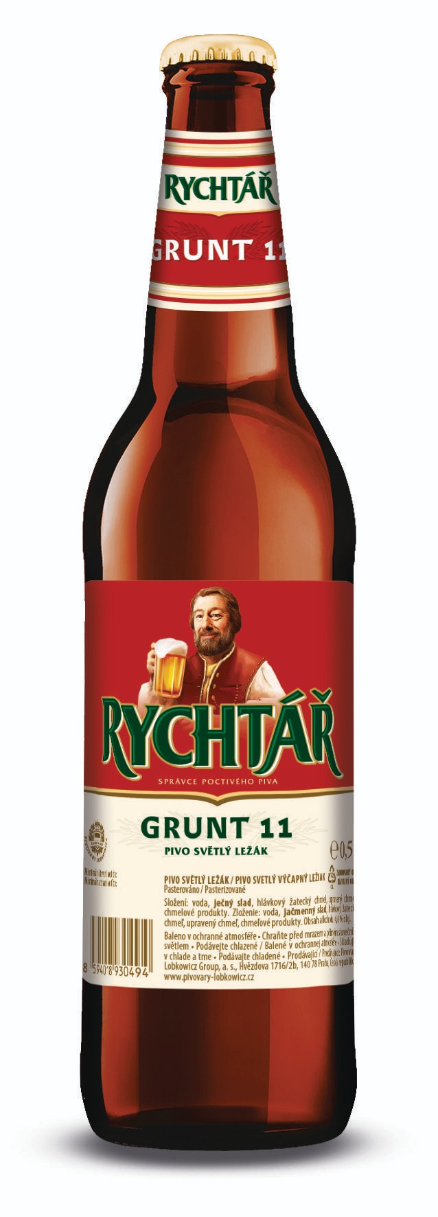 Rychtář Grunt světlý ležák sklo 0,5 l