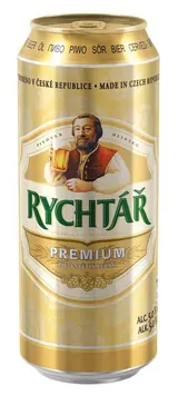 Rychtář Grunt světlý ležák pivo plech 0,5 l
