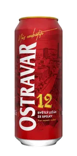 Ostravar 12° světlý ležák pivo 0,5 l