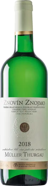 Znovín Znojmo Müller Thurgau jakostní 750 ml