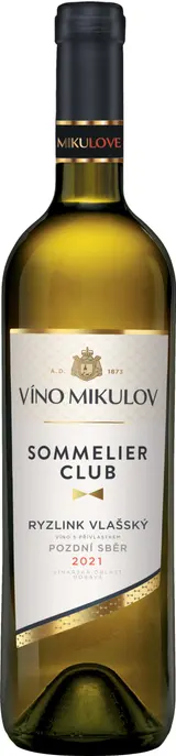 Víno Mikulov sommelier club Ryzlink vlašský pozdní sběr 750 ml suché