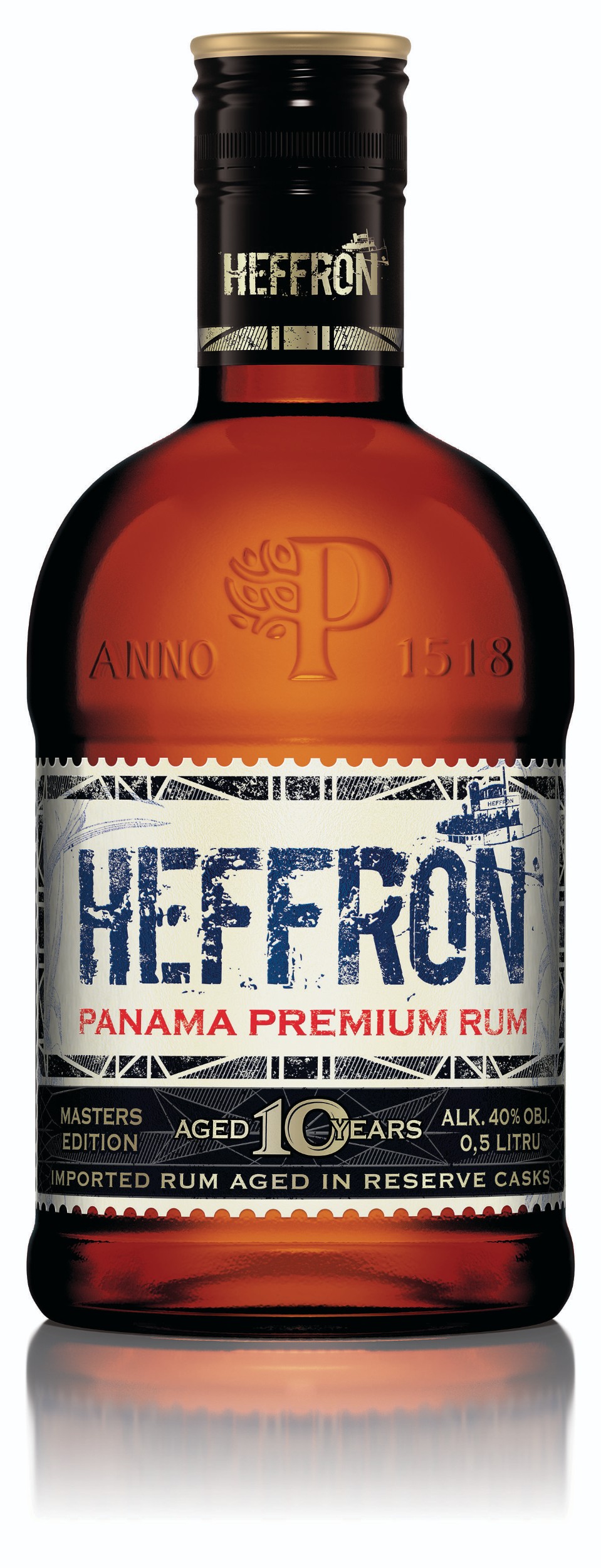 Heffron 10yo rum 40 % 0,5 l