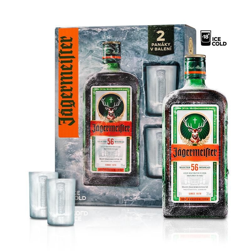 Jägermeister + 2 sklenice 700 ml