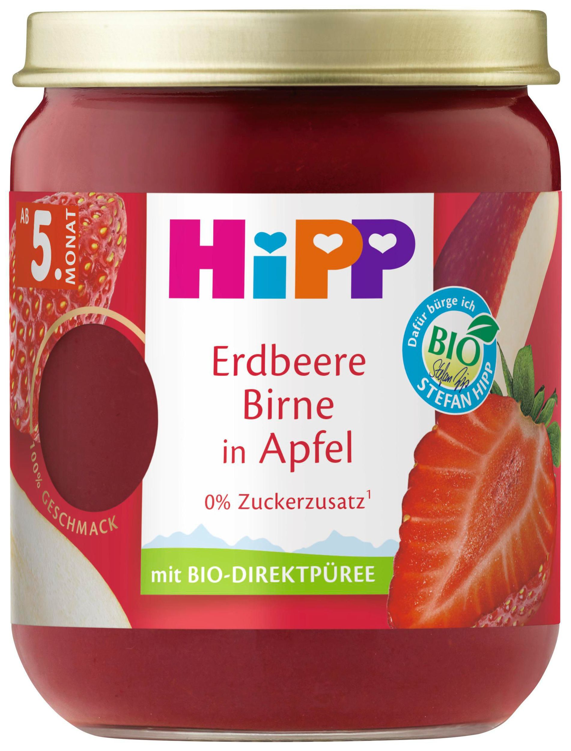 HiPP BIO jablko, jahody a hrušky 160 g
