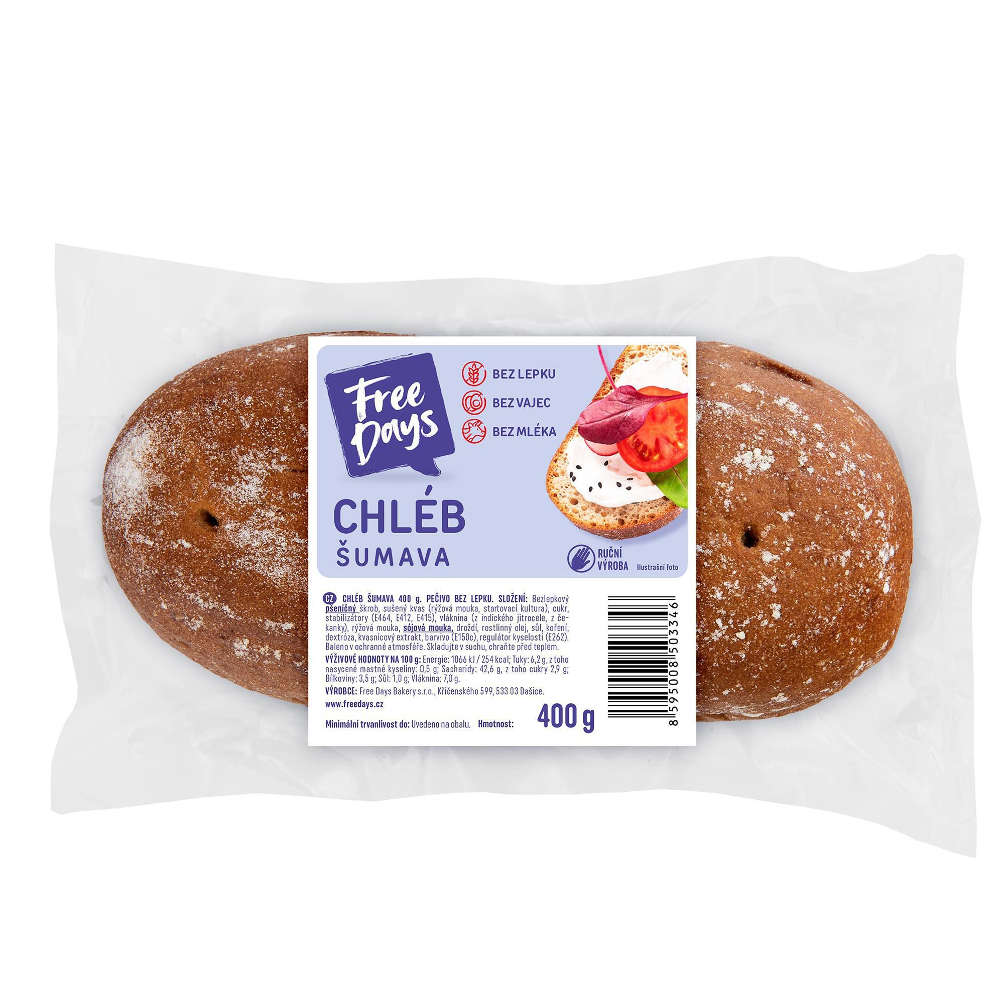 Free Days Chléb Šumava bez lepku 400g