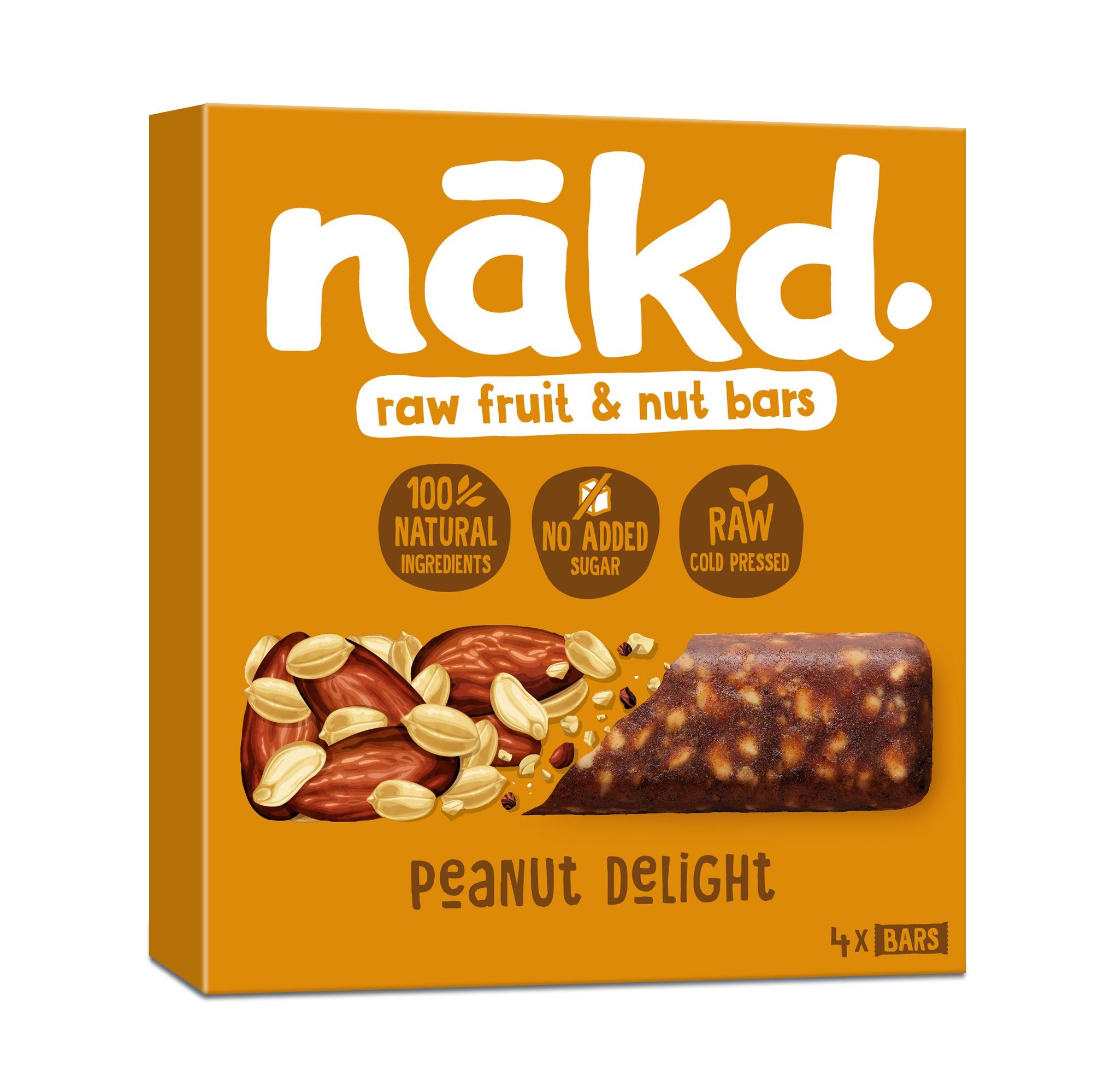 NAKD Peanut Delight Raw tyčinky s datlemi a s arašídy 4x35g