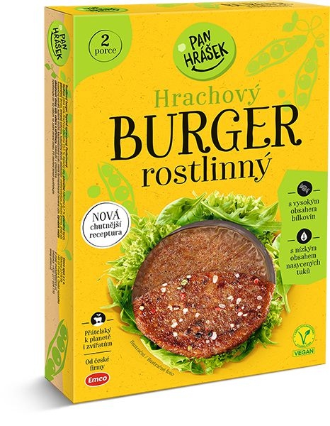 Emco Pan Hrášek Hrachový burger rostlinný vegan 180 g